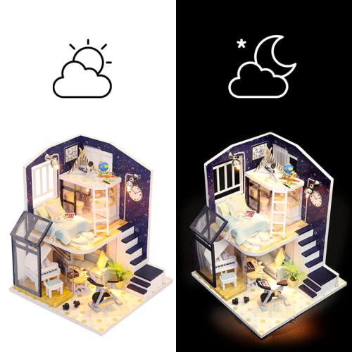 Miniaturowy domek Migająca gwiazdka.