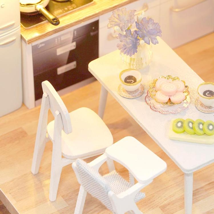 Miniaturowy domek - Niebieski loft