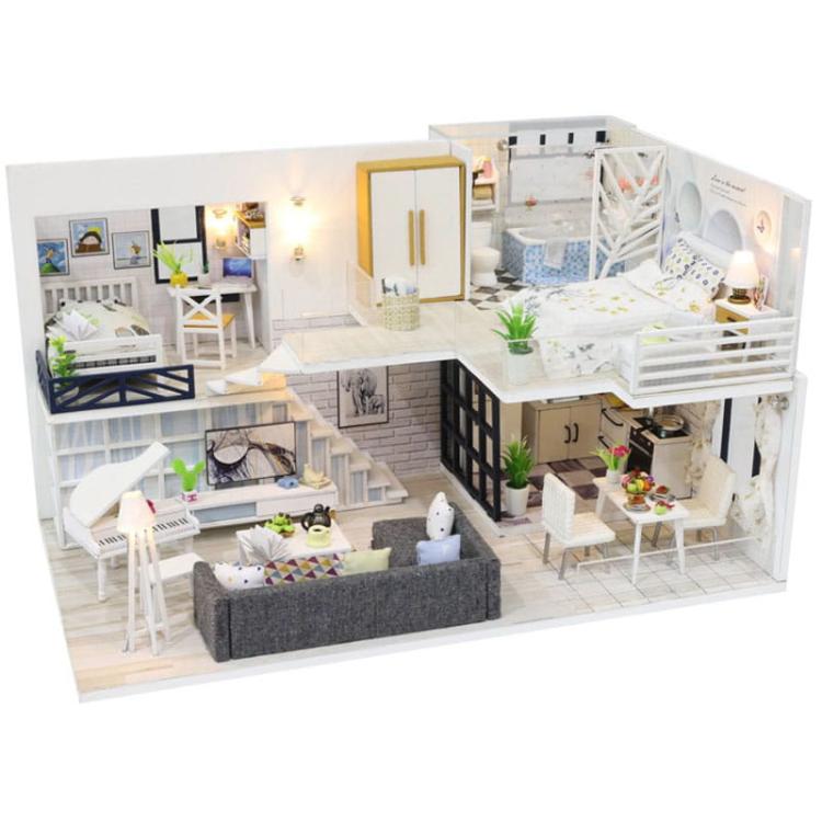 Miniaturowy domek - Śnieżna biel