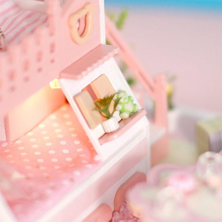 Miniaturowy domek - Różowy mi