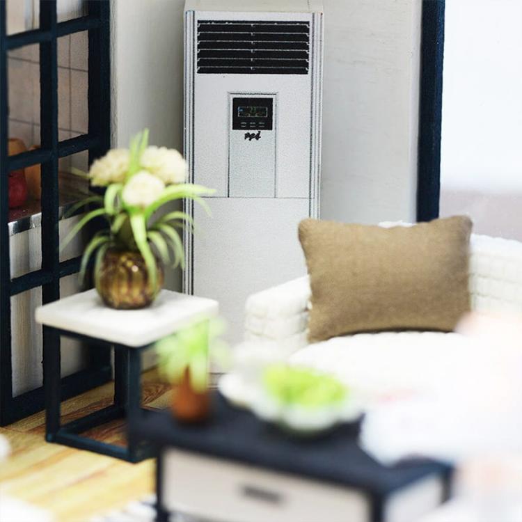 Miniaturowy domek - Zachód słońca w Alpach