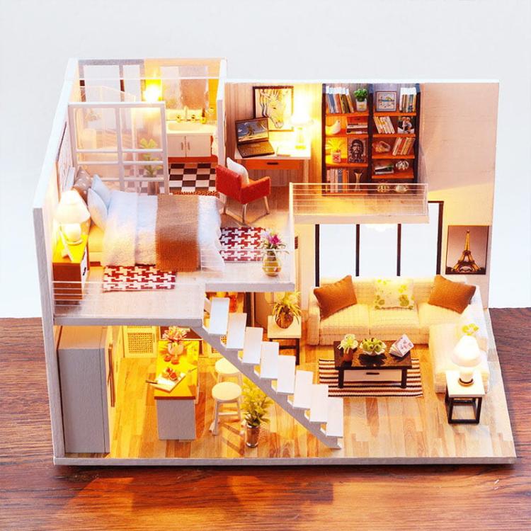 Miniaturowy domek - Zachód słońca w Alpach