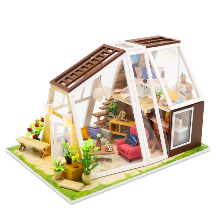 Miniaturowy domek Domek nad jeziorem