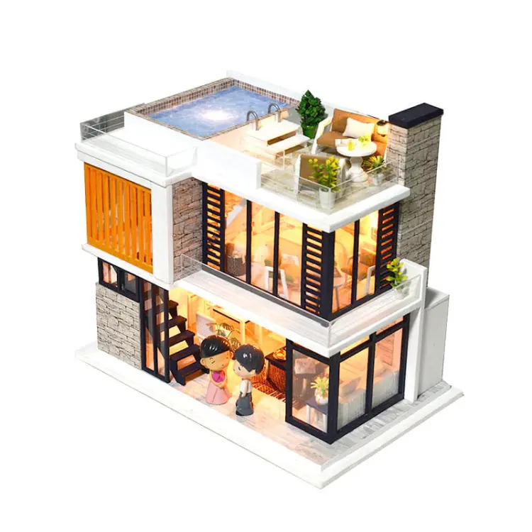 Miniaturowy domek Nowoczesny Singapur
