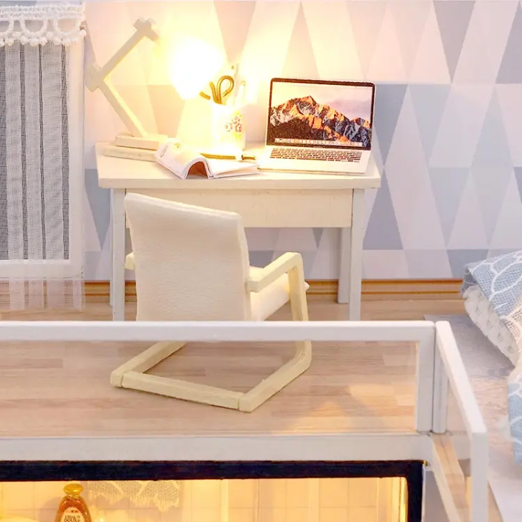 Miniaturowy domek - Niebieski loft