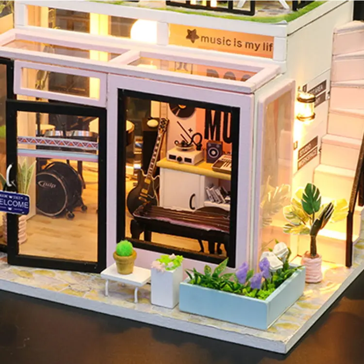 Miniaturowy domek - Muzyczny box