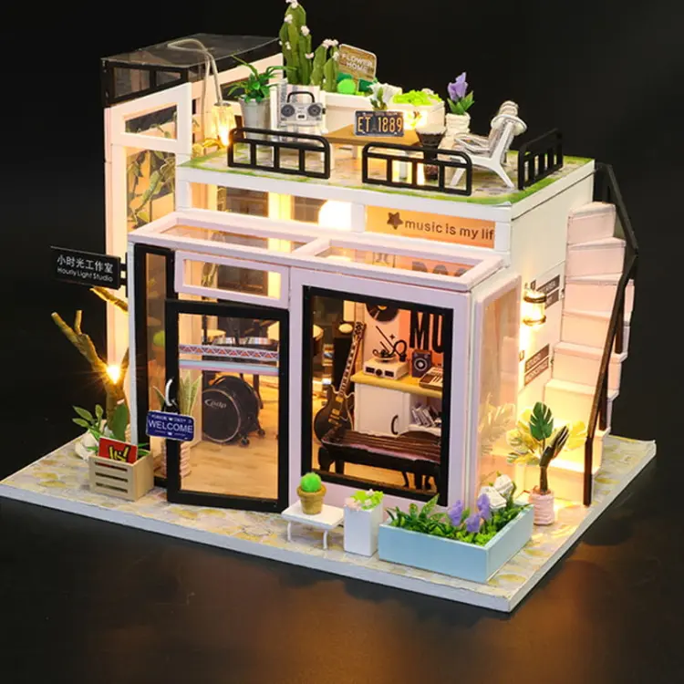 Miniaturowy domek - Muzyczny box