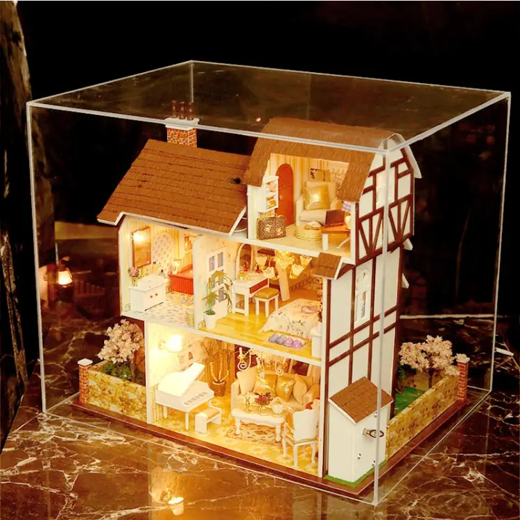 Miniaturowy domek - Dom na farmie tulipanów