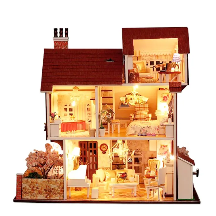 Miniaturowy domek - Dom na farmie tulipanów