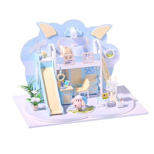Miniaturowy domek - Niebieska owieczka