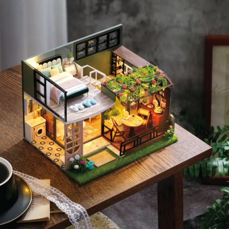 Miniaturowy domek - Zielone wzgórze Ani