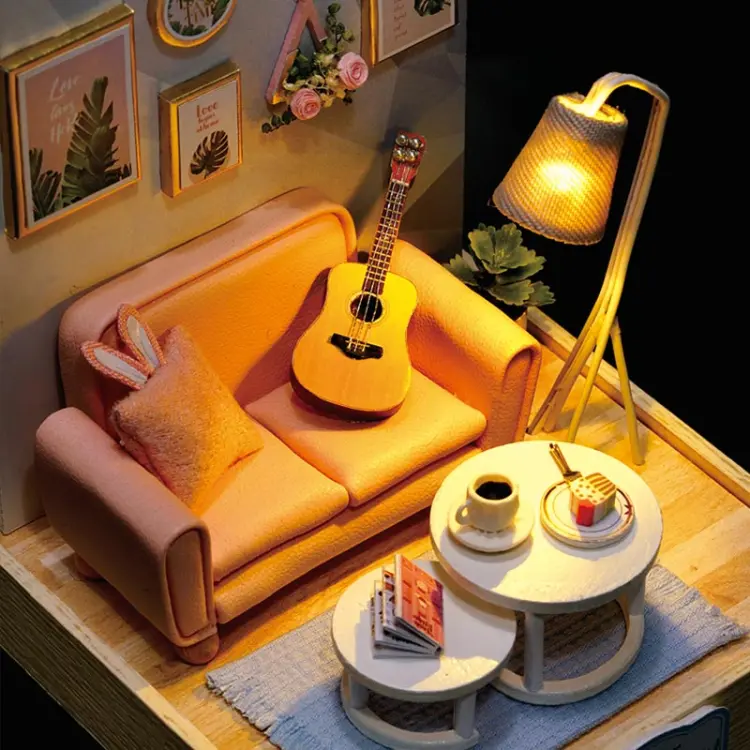 Miniaturowy domek DIY - Popołudnie z gitarą