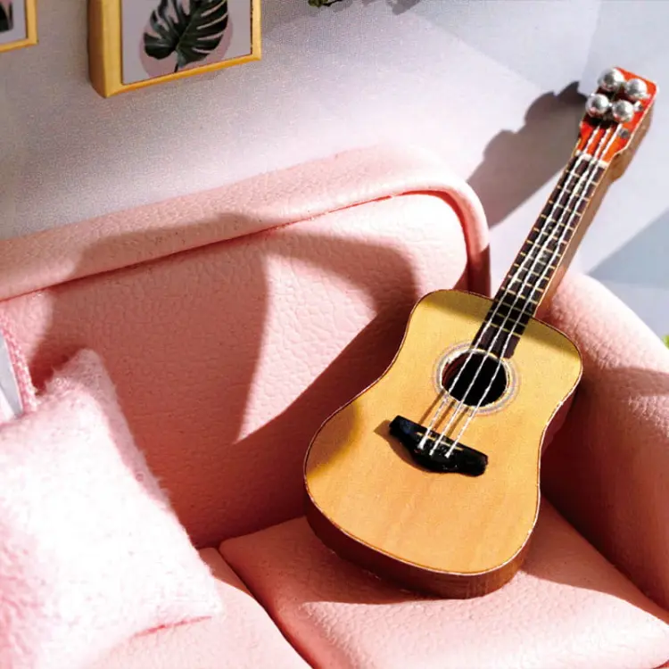 Miniaturowy domek DIY - Popołudnie z gitarą