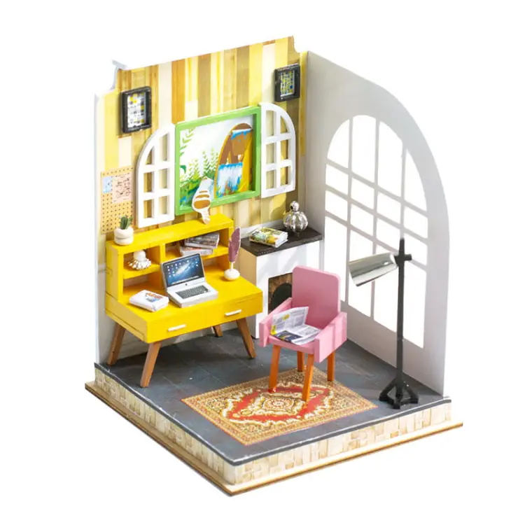 Miniaturowy domek - Kącik biurowy