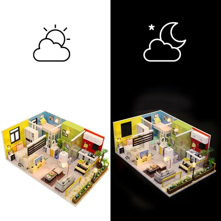 Miniaturowy domek Skandynawskie życie