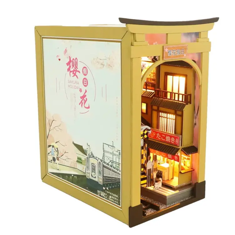 Miniaturowy domek Book Nook - Podróż na Hanami