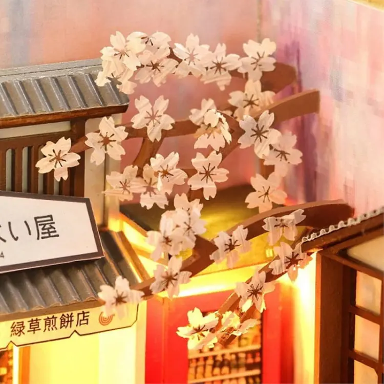 Miniaturowy domek Book Nook - Podróż na Hanami
