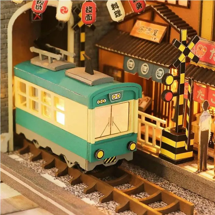 Miniaturowy domek Book Nook - Podróż na Hanami