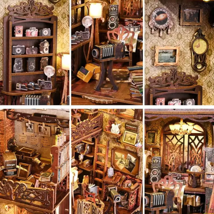 Fotografia z dawnych lat* - Miniaturowy domek Book Nook Aslowsnail