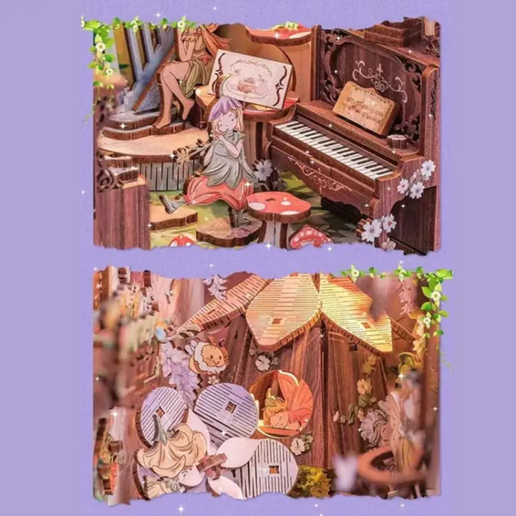 Koncert leśnych kwiatów* - Book Nook CuteBee
