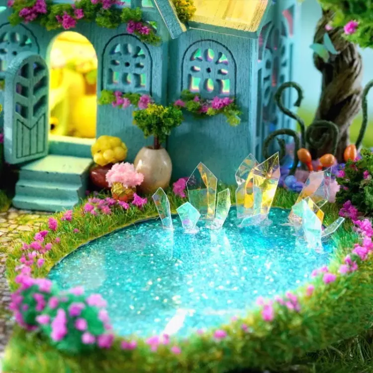 Turkusowe jezioro*- Miniaturowy domek
