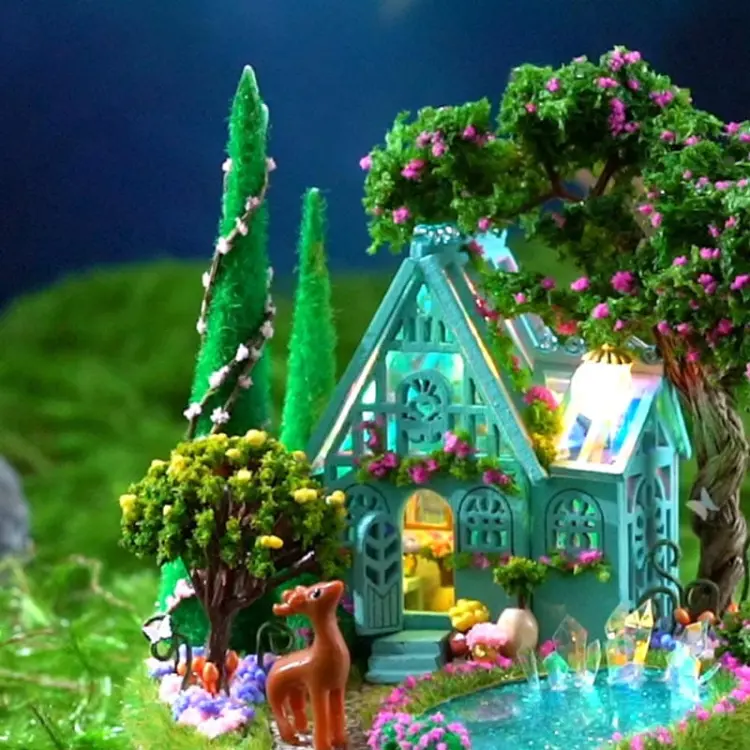 Turkusowe jezioro*- Miniaturowy domek