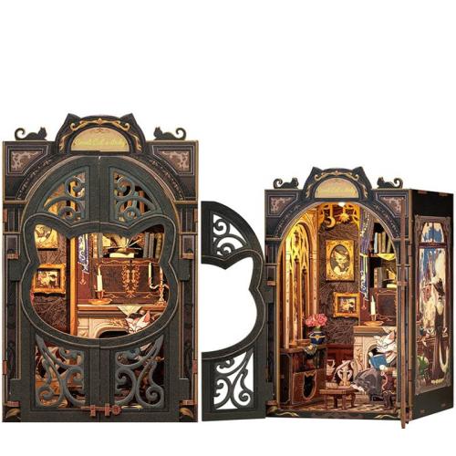 Salonik Hrabiego Kota*- Miniaturowy domek mini Book Nook CuteBee