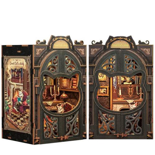 Salonik Hrabiego Kota*- Miniaturowy domek mini Book Nook CuteBee