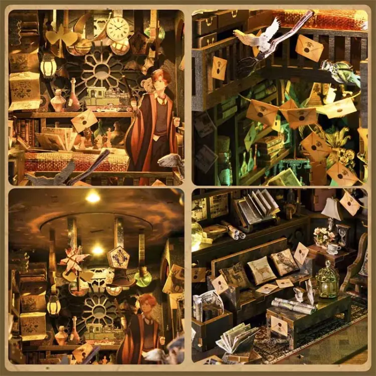 Dom czarów* - Miniaturowy domek Book Nook Aslowsnail