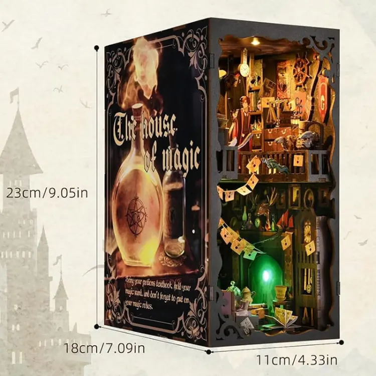 Dom czarów* - Miniaturowy domek Book Nook Aslowsnail