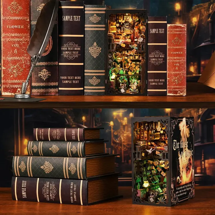 Dom czarów* - Miniaturowy domek Book Nook Aslowsnail