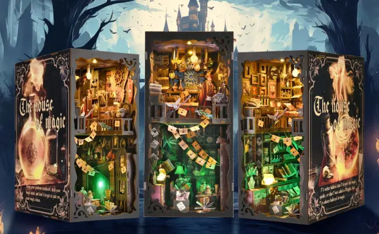 Dom czarów* - Miniaturowy domek Book Nook Aslowsnail