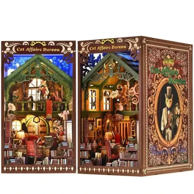 Biuro detektywa Kota*- Miniaturowy domek Book Nook Aslowsnail