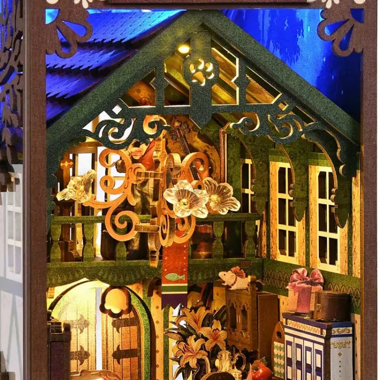 Biuro detektywa Kota*- Miniaturowy domek Book Nook Aslowsnail