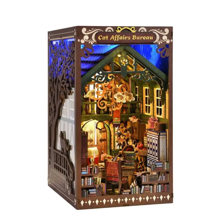 Biuro detektywa Kota*- Miniaturowy domek Book Nook Aslowsnail