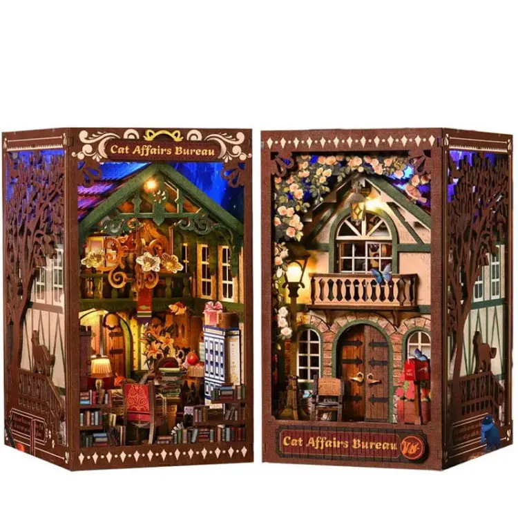Biuro detektywa Kota*- Miniaturowy domek Book Nook Aslowsnail