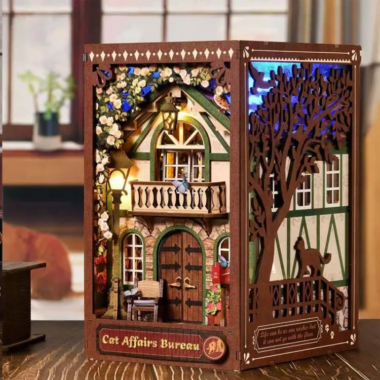 Biuro detektywa Kota*- Miniaturowy domek Book Nook Aslowsnail