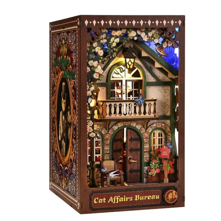 Biuro detektywa Kota*- Miniaturowy domek Book Nook Aslowsnail