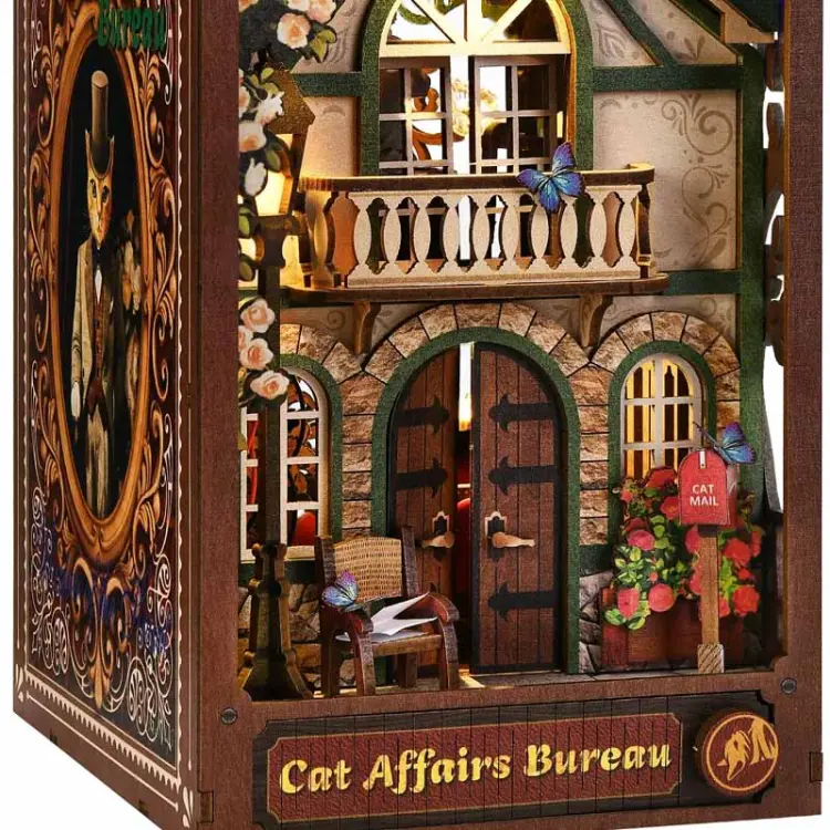 Biuro detektywa Kota*- Miniaturowy domek Book Nook Aslowsnail