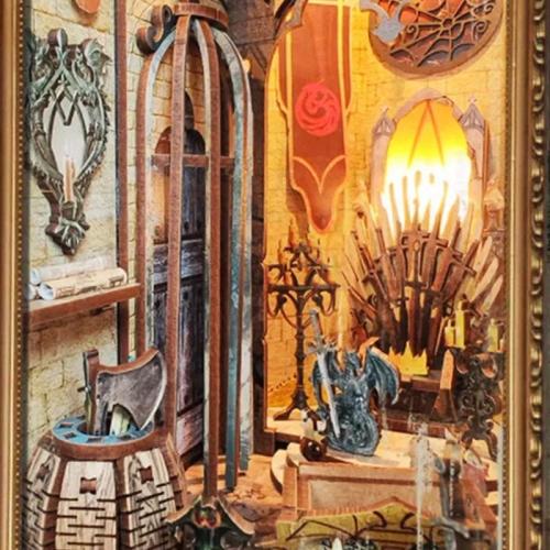 Tron smoka - Miniaturowy domek Book Nook Joincon