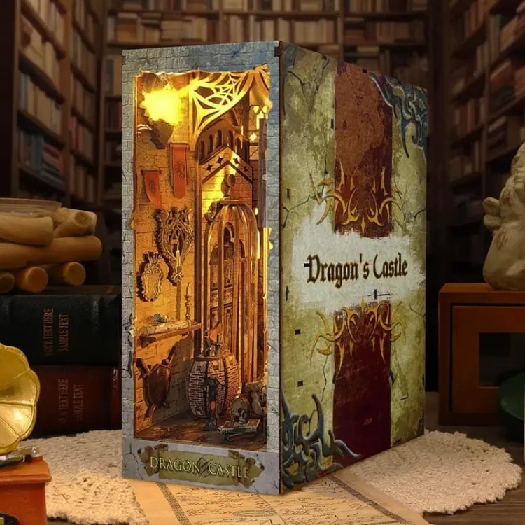 Tron smoka - Miniaturowy domek Book Nook Joincon