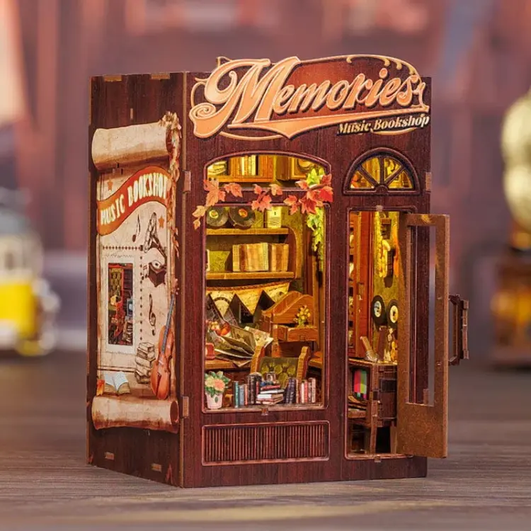 Retro Winyle* - Miniaturowy domek mini Book Nook CuteBee