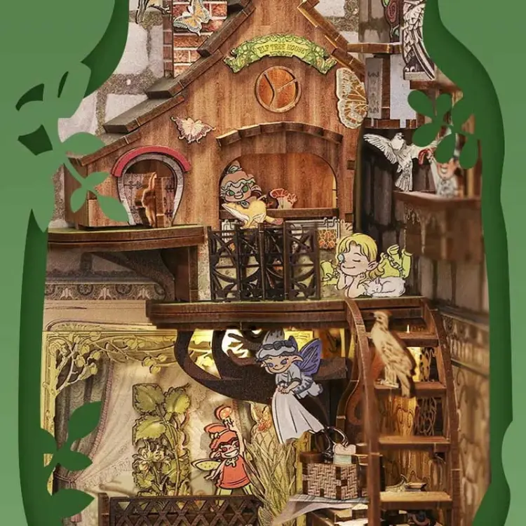 Siódme niebo - Miniaturowy domek Book Nook CuteBee