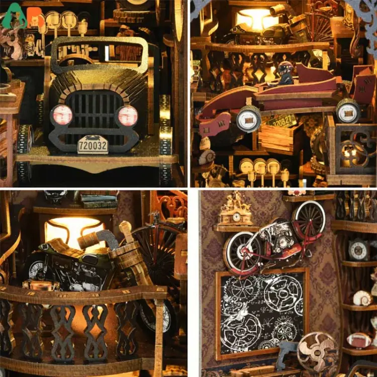 Vintage Car*- Miniaturowy domek Book Nook Aslowsnail