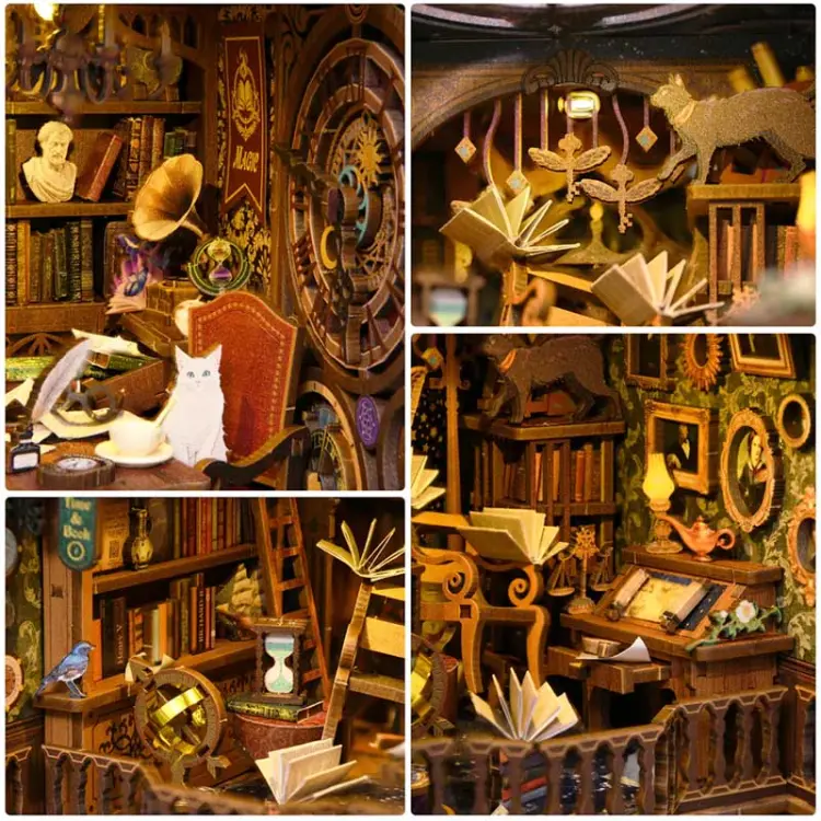 Świątynia wiedzy* - Miniaturowy domek Book Nook Aslowsnail