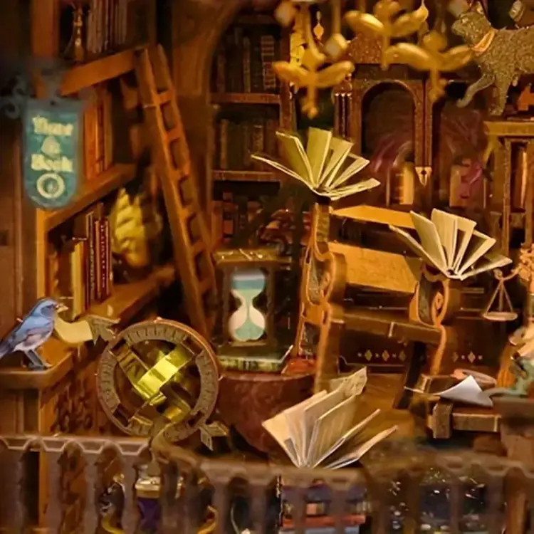 Świątynia wiedzy* - Miniaturowy domek Book Nook Aslowsnail