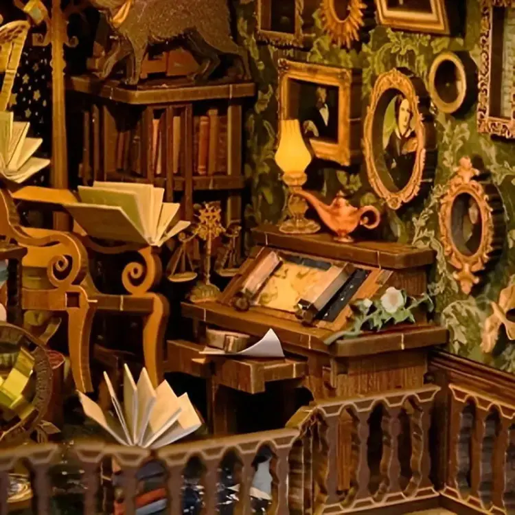Świątynia wiedzy* - Miniaturowy domek Book Nook Aslowsnail