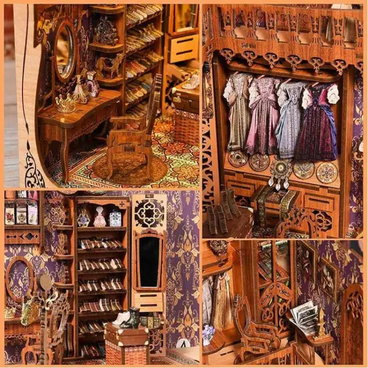 Królewska garderoba* - Miniaturowy domek Book Nook Aslowsnail