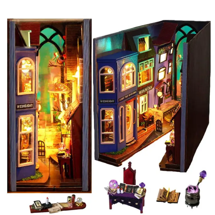 Miniaturowy domek Book Nook - Tajemna uliczka