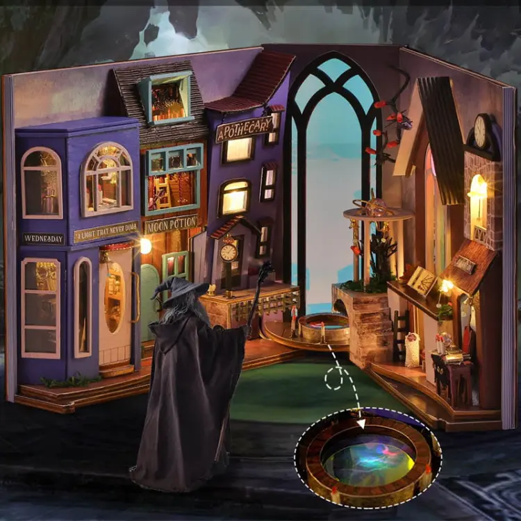 Miniaturowy domek Book Nook - Tajemna uliczka